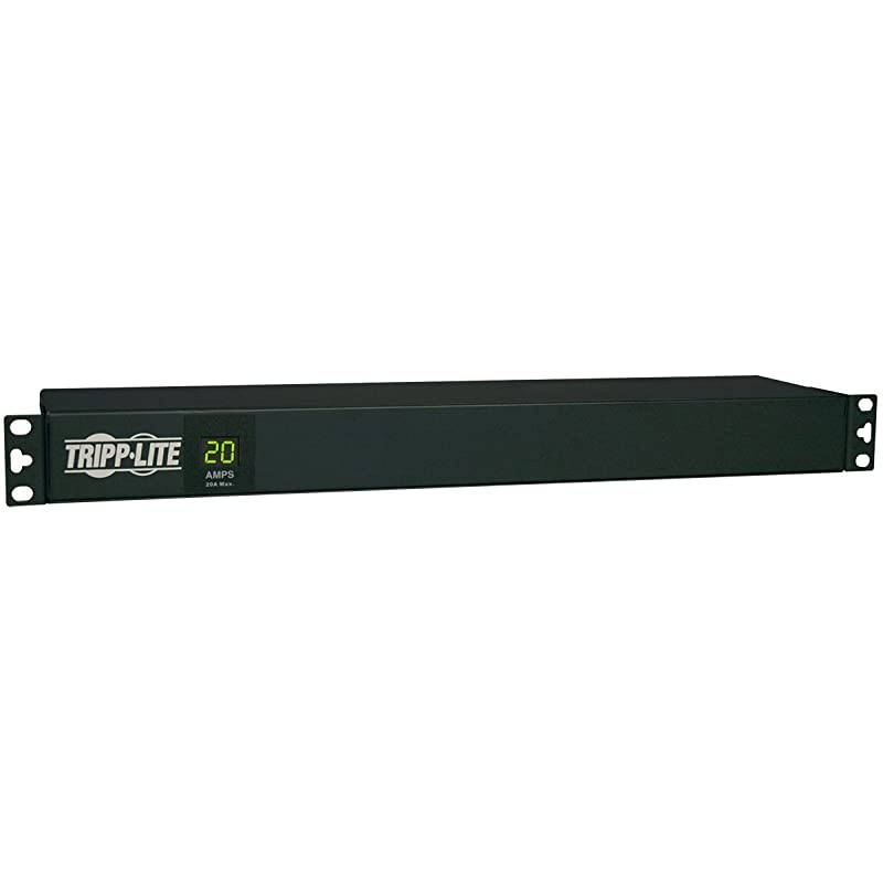 Metered PDU, 20A, 12 Outlets (5-15/20R), 120V, L5-20P / 5-20P, 110-127V Input, 15 ft. Cord, 1U Rack-Mount Power, 2 Year Warranty (PDUMH20) black