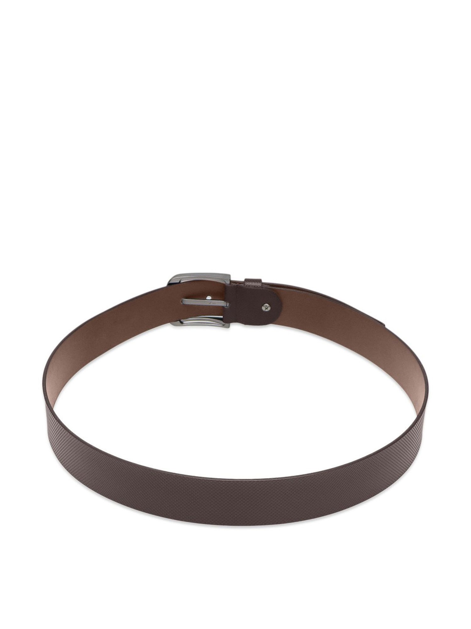Kara Brown Textured Leather Waist Belt