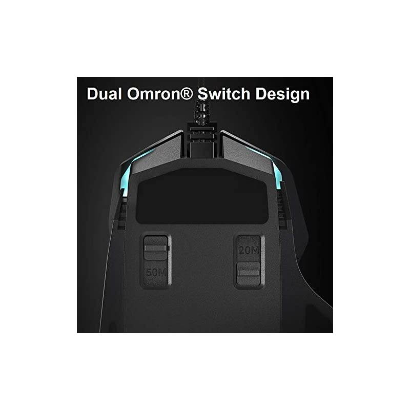 Predator Cestus 310 Gaming Mouse: 4200 On-The-Fly DPI - Breathing Backlit - 6 Button Design - Pixart 3519 Sensor - Black (PMW910)