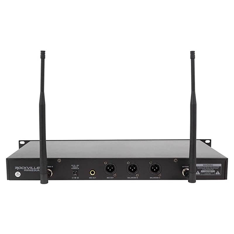 RWM23UA UHF Wireless Pro Rack Mount Dual Microphone System20 Channel 1
