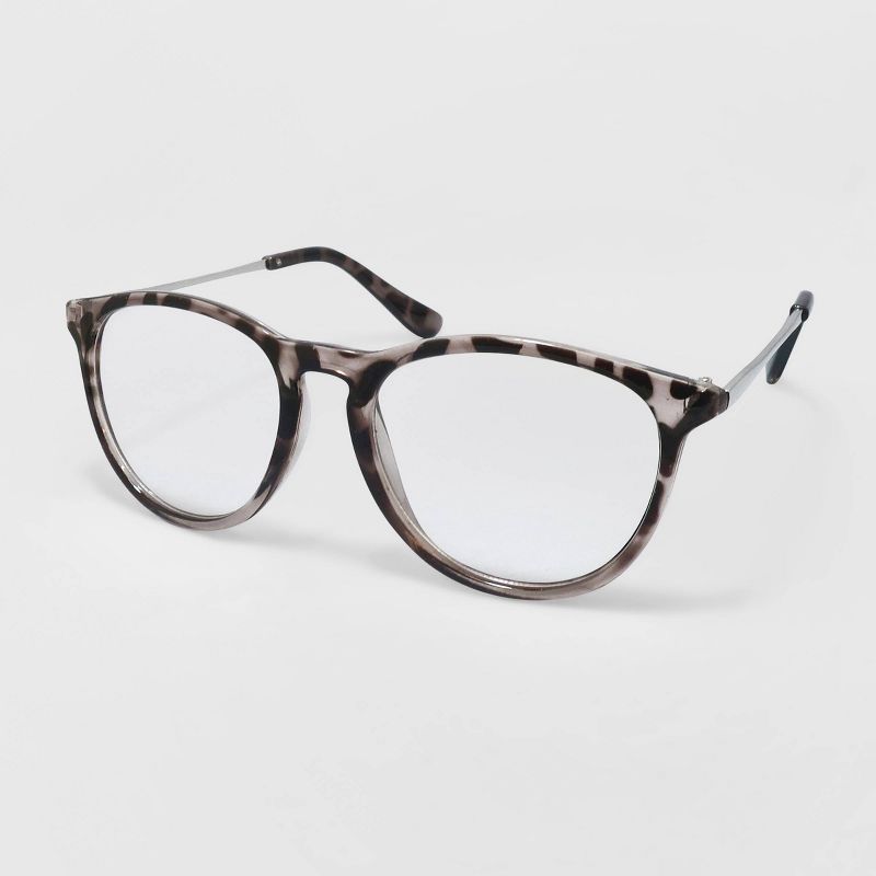 Women's Blue Light Filtering Round Glasses - Wild Fable™ Gray