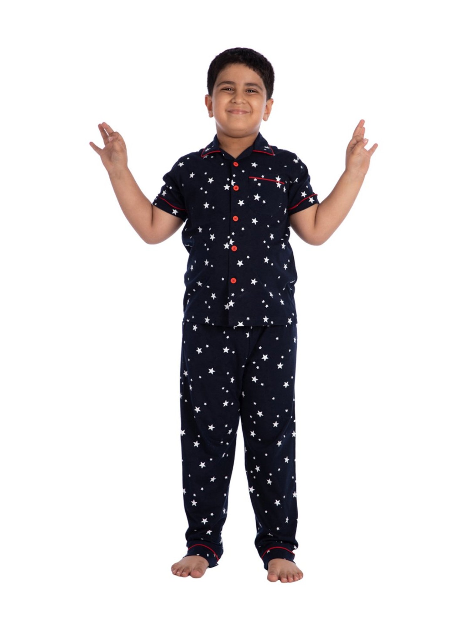 Nite Flite Boys Navy Blue Starry Nights Pyjama Set