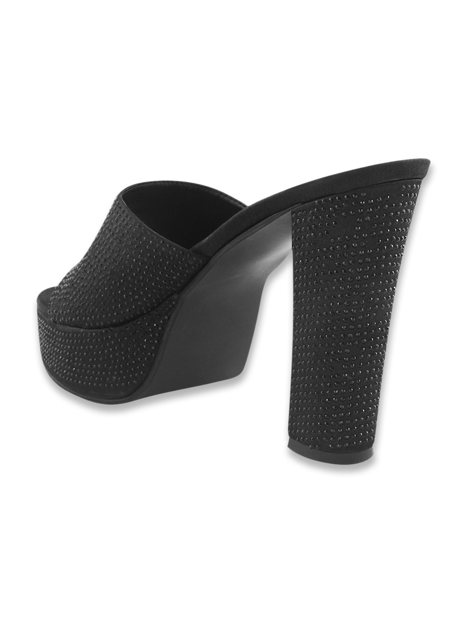 Shoetopia Women's Black Casual Sandals