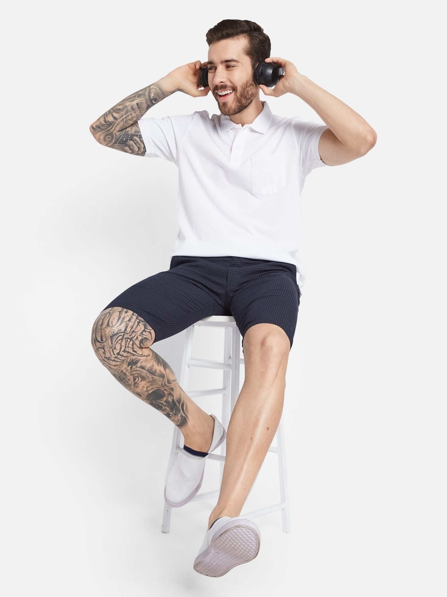 Octave White Regular Fit Polo T-Shirt