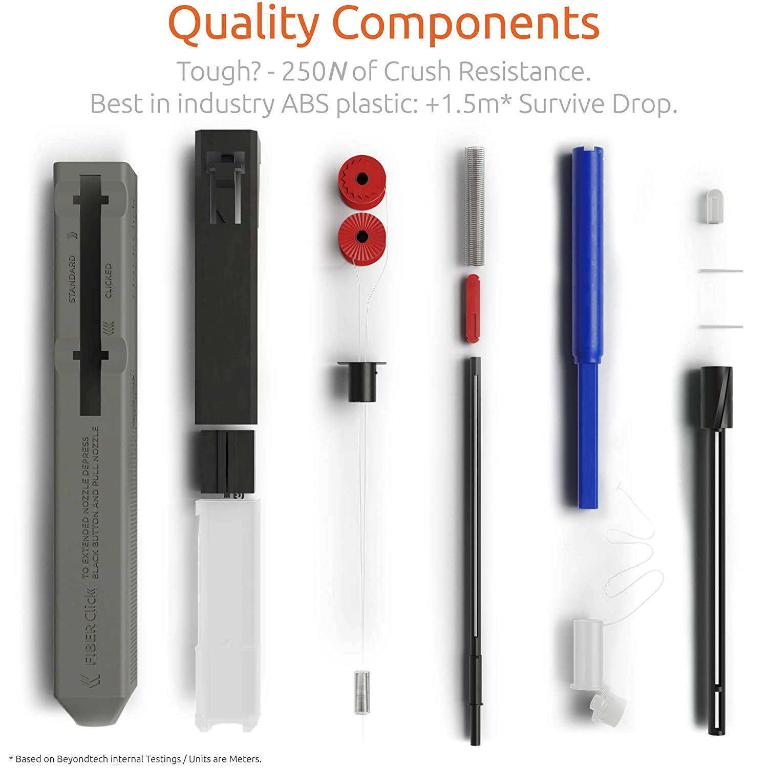 LC Fiber Optic Cleaner Pen 1.25mm Compatible with LC Fiber Connectors and LC SFP Ports - 2 Pack - Beyondtech FiberClick Series