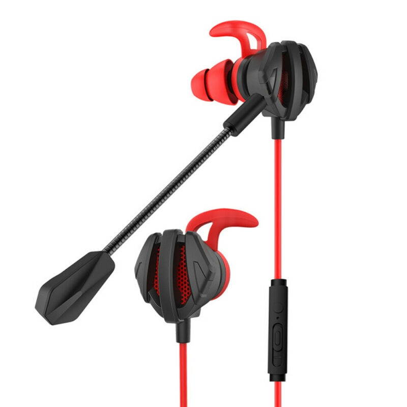 Vicabo G6 3.5mm In Ear Wired Gaming Headset, Stereo Earphone with Dual Controllable Mic for Switch PS4 Laptop - Black/Green