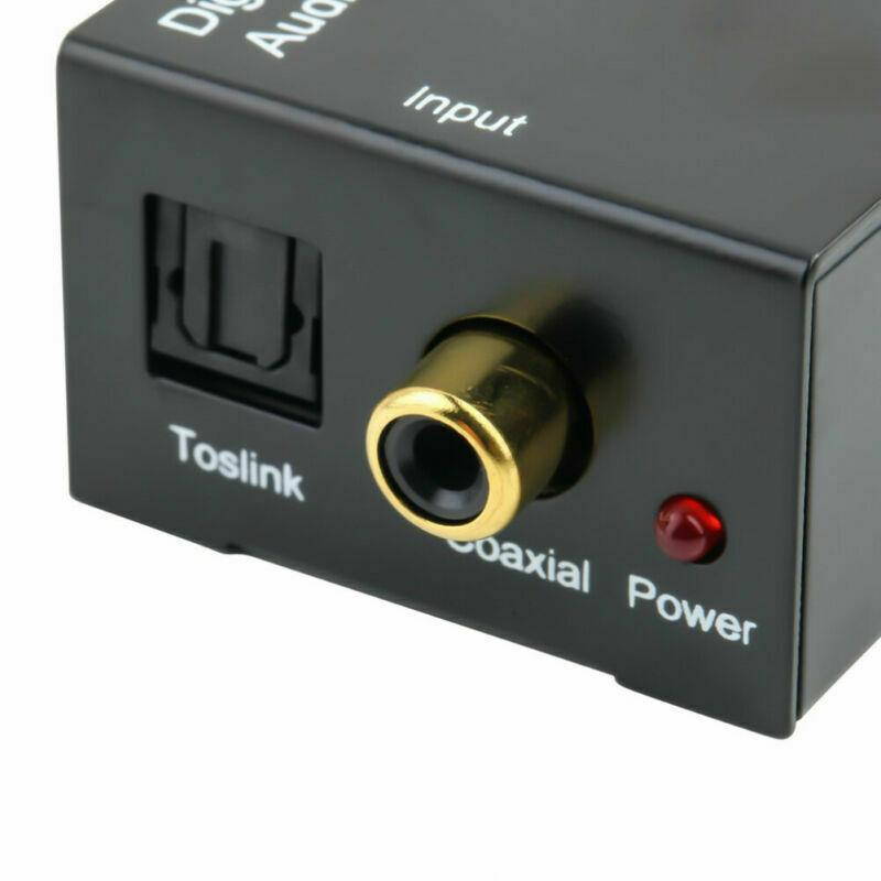 3.5mm Digital to Analog Audio Converter Adapter W/ Fiber Cable RCA Out optical