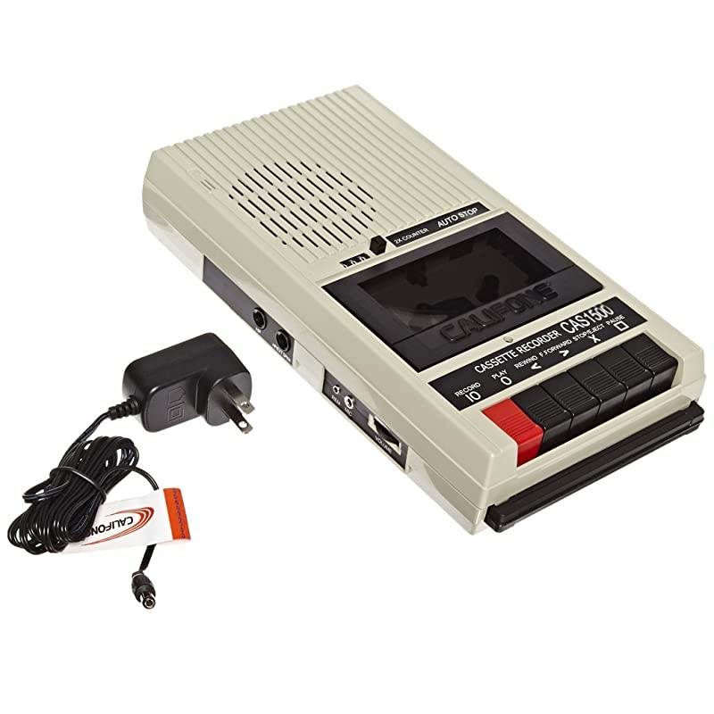 CAS1500 Cassette PlayerRecorder Builtin Microphone ACDC Power 14 Headphone Jack