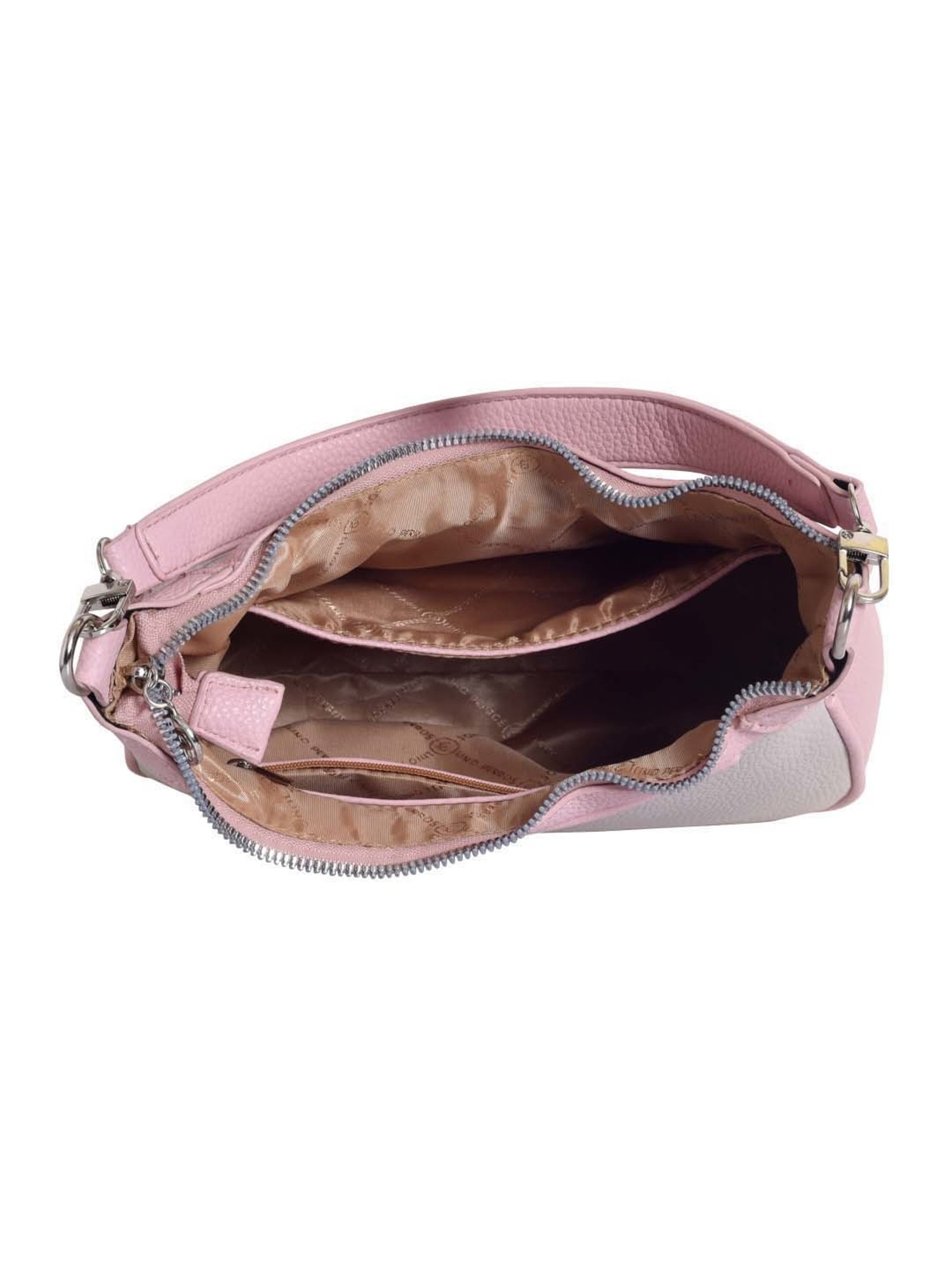 Lino Perros Pink Solid Medium Hobo Shoulder Bag