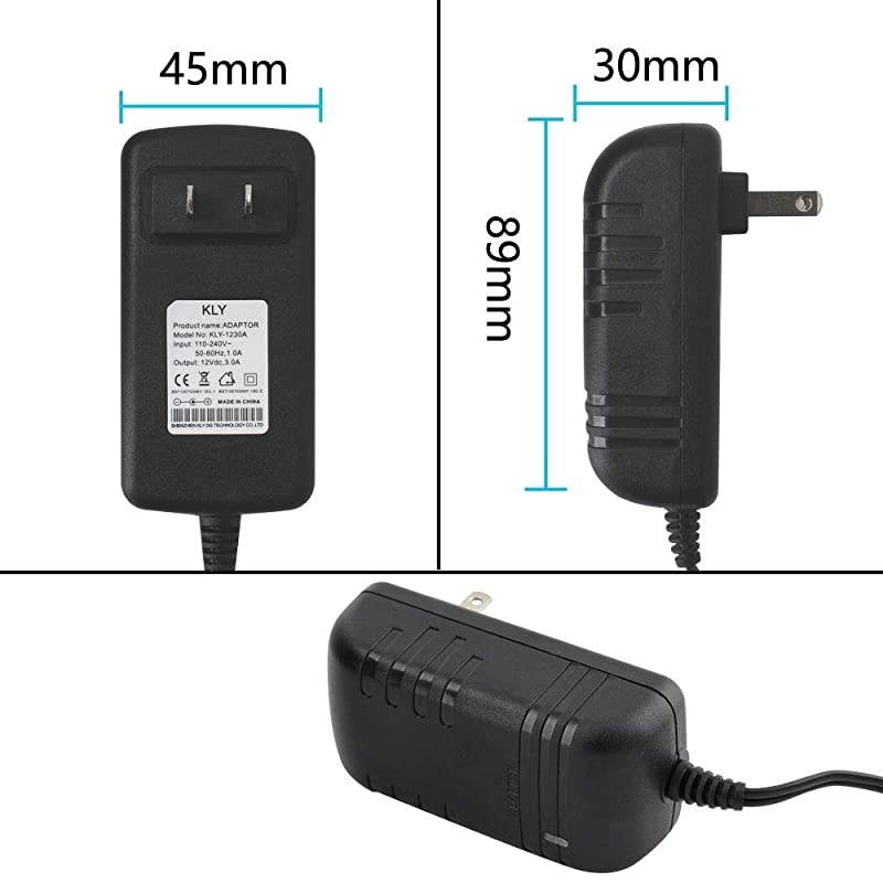 DC 12V 3A Power Supply Converter Adapter, 36Watts Wall Power Converter, 5.5mm x 2.5mm DC Jack,for LED Strip,CCTV Camera,Wireless Router,Monitor