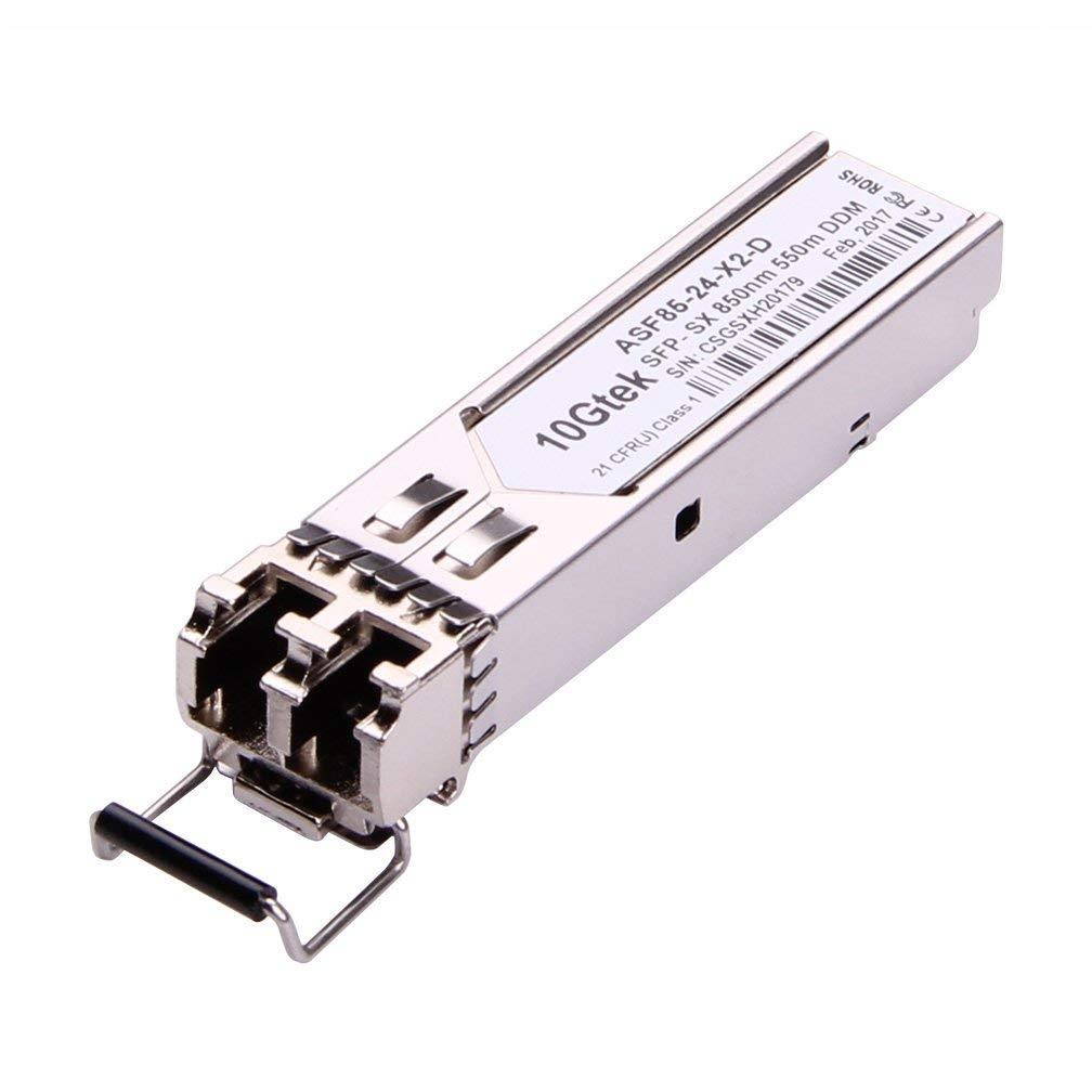 Gigabit SFP LC Multi-mode Transceiver, 1000BASE-SX Mini-GBIC Module for Cisco GLC-SX-MMD/GLC-SX-MM/SFP-GE-S, Ubiquiti UF-MM-1G, Mikrotik S-85DLC05D, D-Link, Netgear, TP-Link (850nm, DDM, 550m)