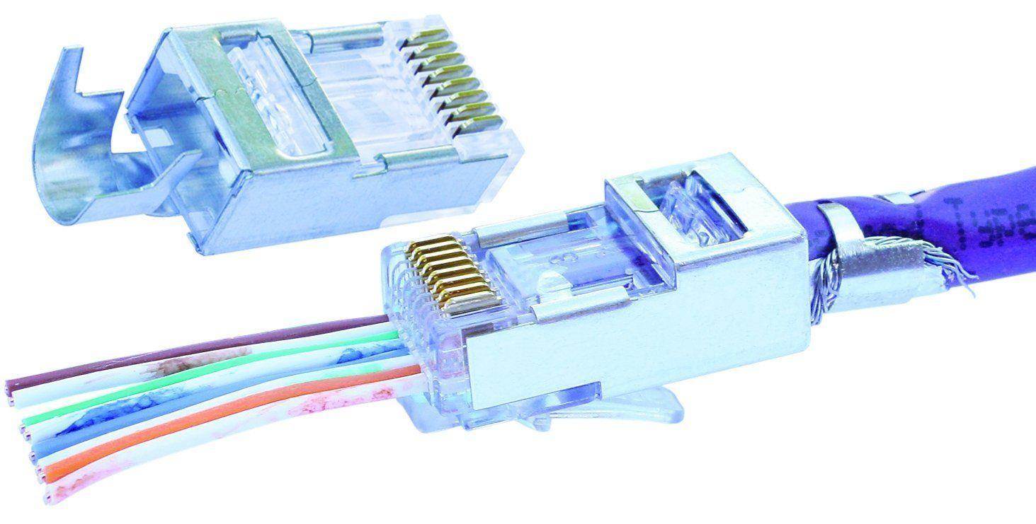 Platinum Tools 106180 RJ45 Cat5E Shielded HP Connector, 100 Piece