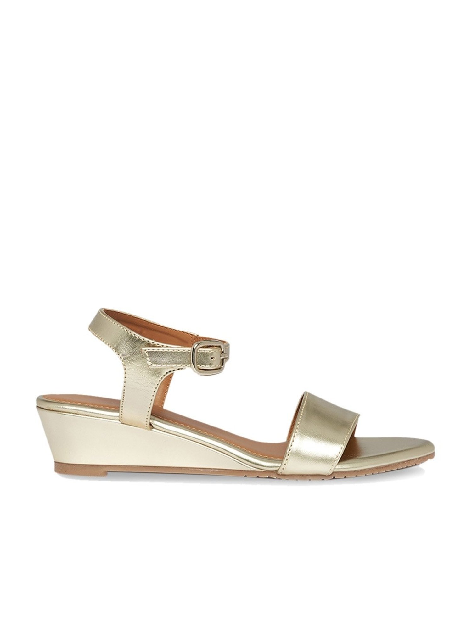 Forever Glam by Pantaloons Women's Grey Ankle Strap Wedges