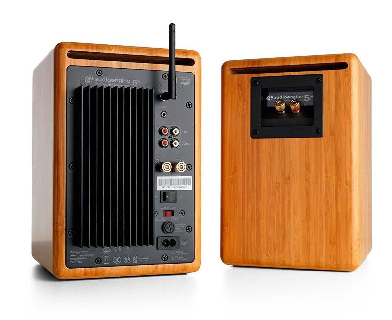 Audioengine A5+ Wireless Bamboo Speakers with Plugable USB Bluetooth Adapter