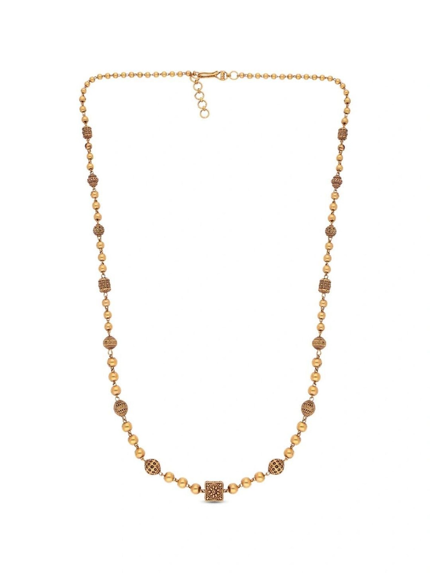 CKC Opulent Fusion: Oxidized Gold Bead Necklace