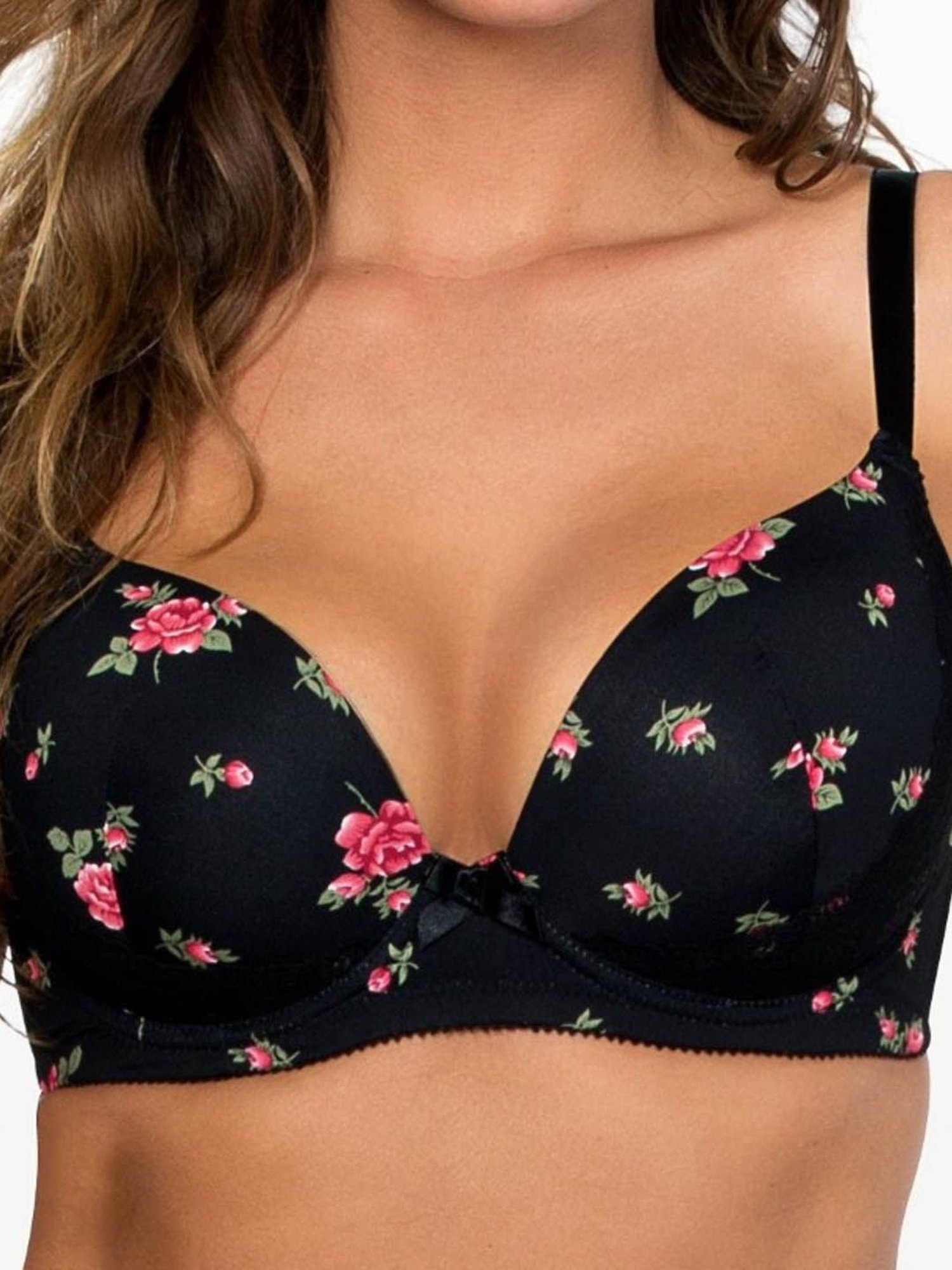 PARFAIT Black Under Wired Padded Plunge Bra