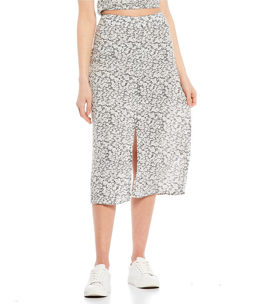 June & Hudson Side Slit Maxi Skirt