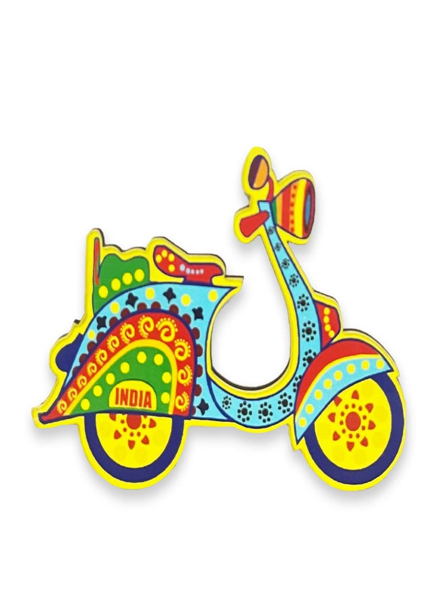 Desi Toys Kids Multicolor Scooter Fridge Magnet (3 x 2.3 inches)