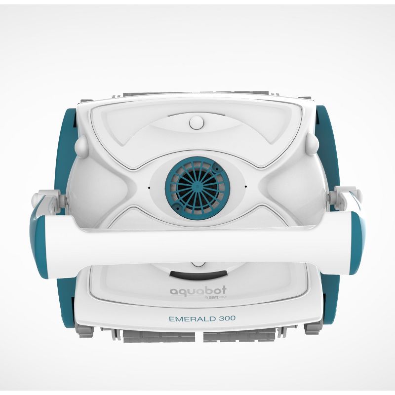 Aquabot Emerald 300 APP Automatic Dual PVC Brush Robot Universal In Ground Pool Cleaner Machine w/ 4D Ultra Fine Microfiber Filtration & 59 Foot Cord