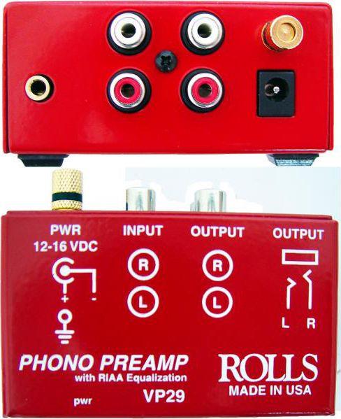 Rolls VP29 2" x 3.3" x 1.5" Phono Preamplifier