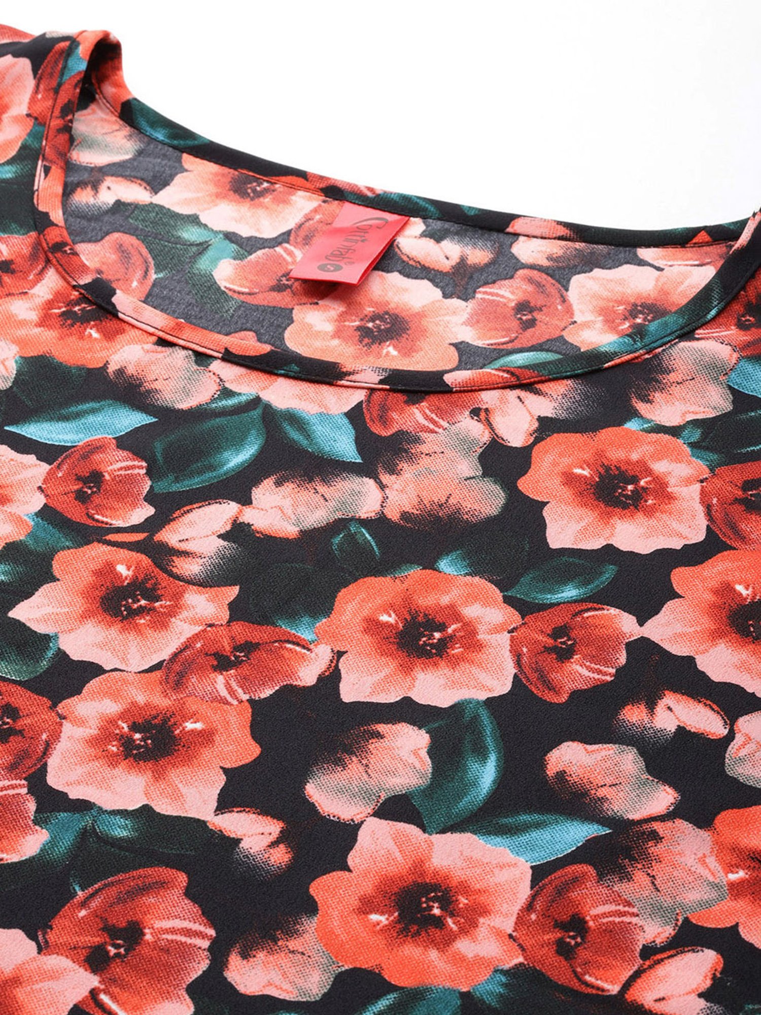 Cottinfab Multicolor Floral Print Kaftan Top