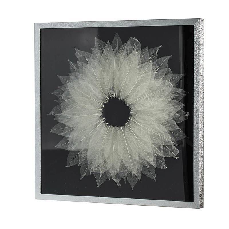 Leaves Wall Art White/Black - A&B Home