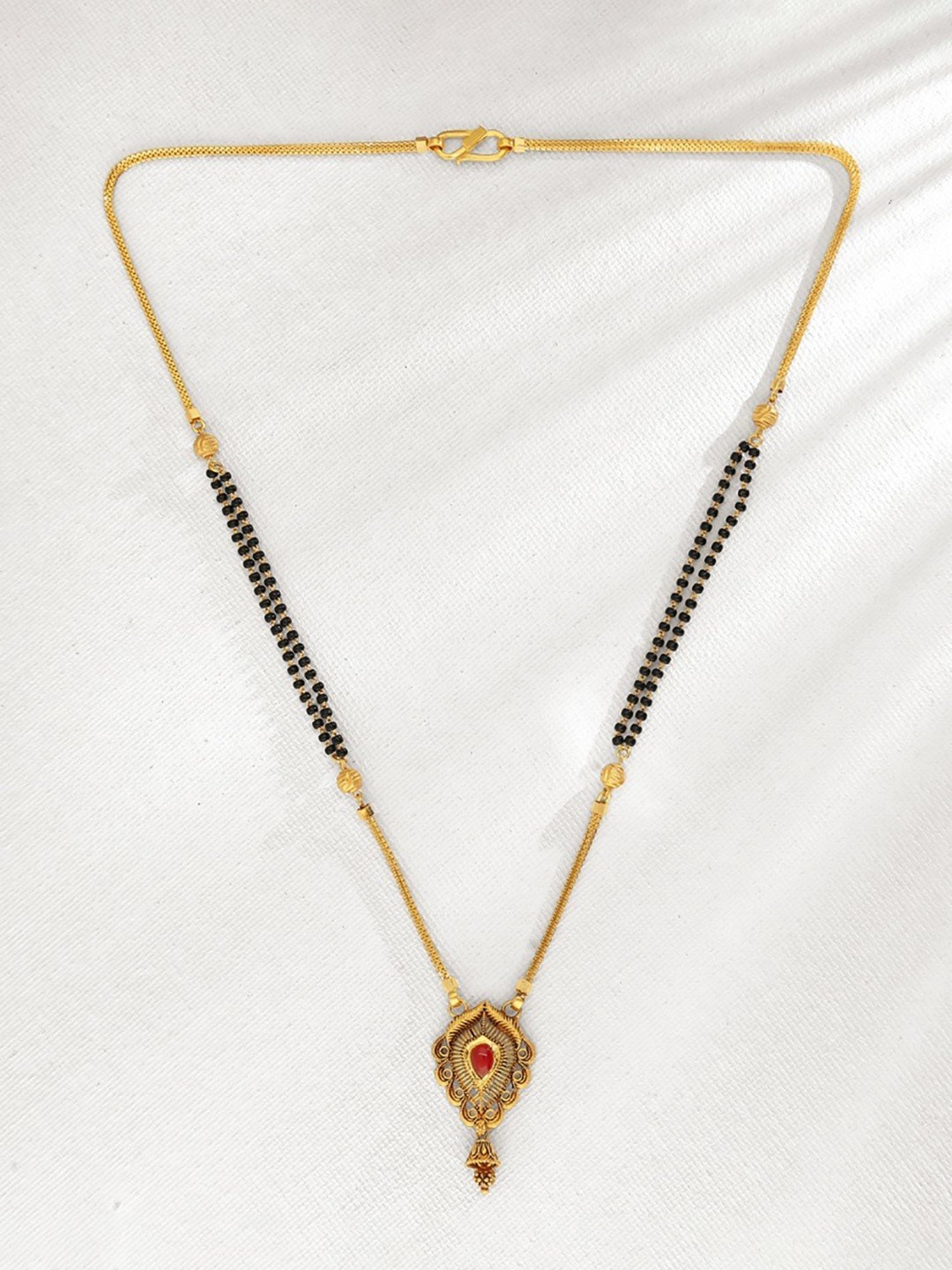 P.N.Gadgil Jewellers 22k Graceful Anchor Gold Mangalsutra