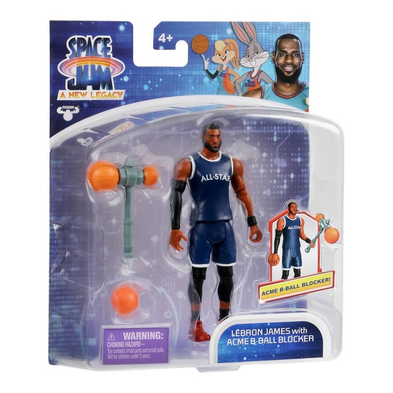 Space Jam: A New Legacy - 5" LeBron James Baller Action Figure with ACME B-Ball Blocker
