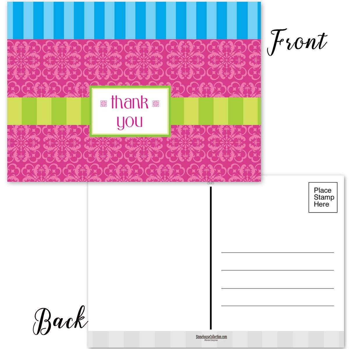 Festive Thank You Postcards - 4 x 6 Thank You Postcards - 50 Postcards (Festive)