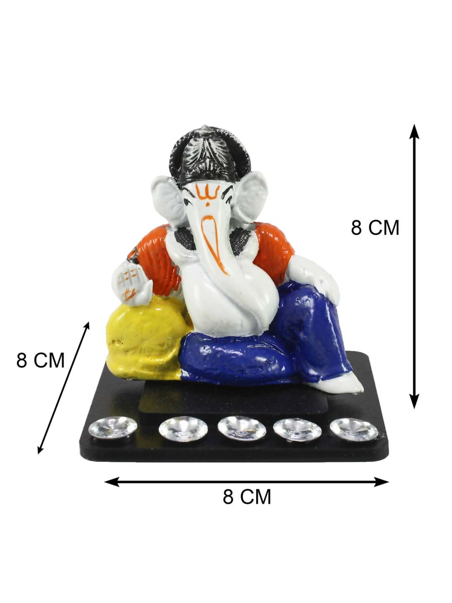 eCraftIndia Decorative Lord Ganesha Showpiece for Car Dashboard, Home Temple and Office Desks