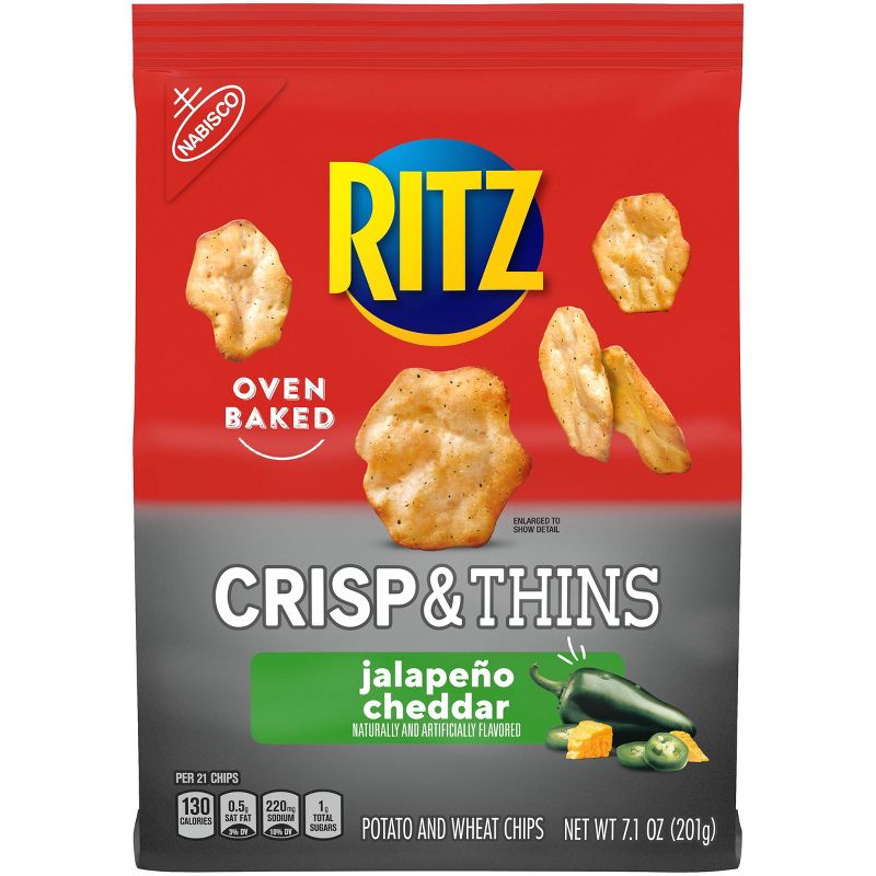 Ritz Crisp & Thins Jalapeno Potato Chips - 7.1oz