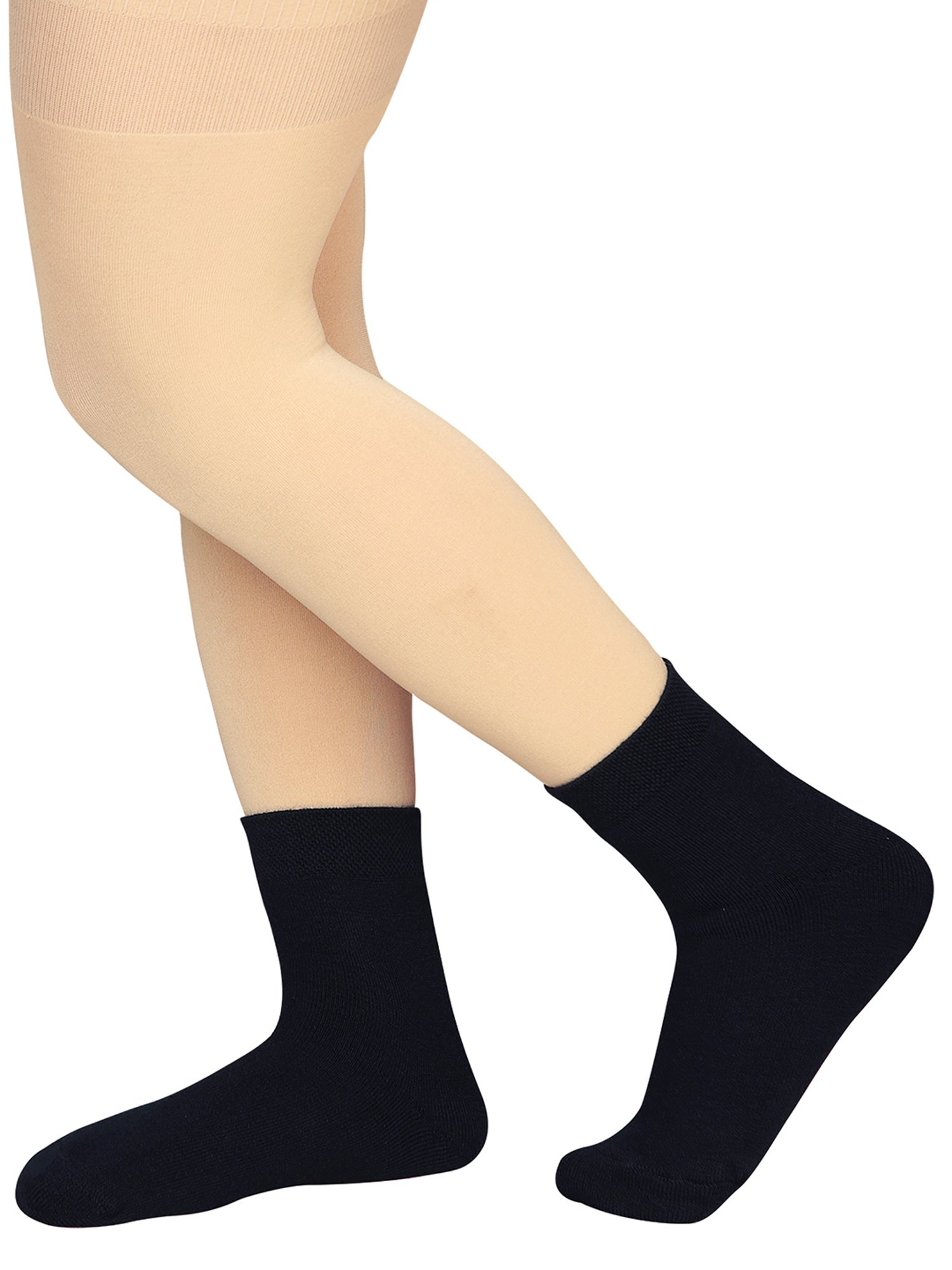Women's 3pk Sheer Dot and Opaque Trouser Socks - A New Day™ Black 4-10