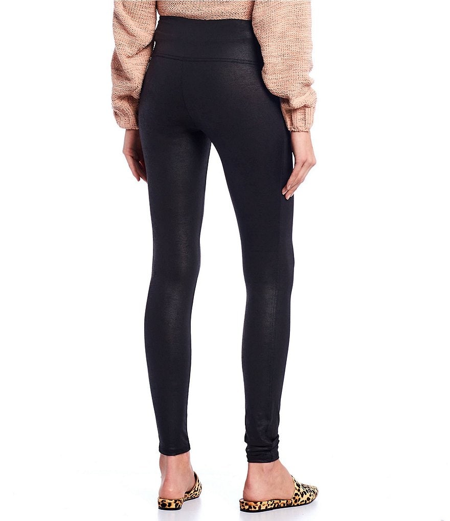 Takara High Waist Coated Knit Leggings