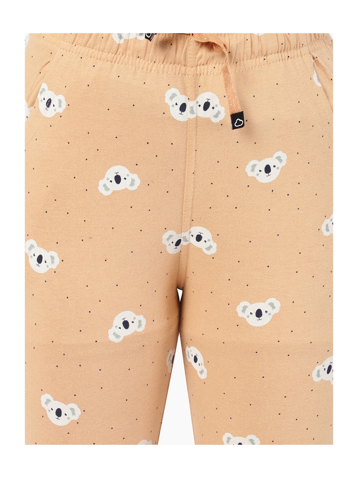 Sweet Dreams Kids Navy & Peach Printed T-Shirt with Capri