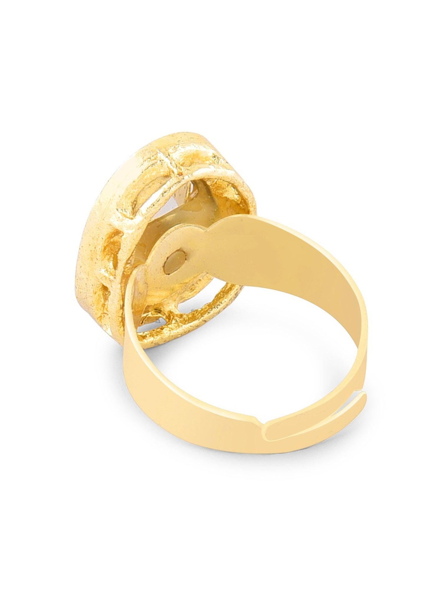 Zaveri Pearls Pink Meenakari Cascading Waterfall Choker Necklace Earring & Ring Set-ZPFK15895