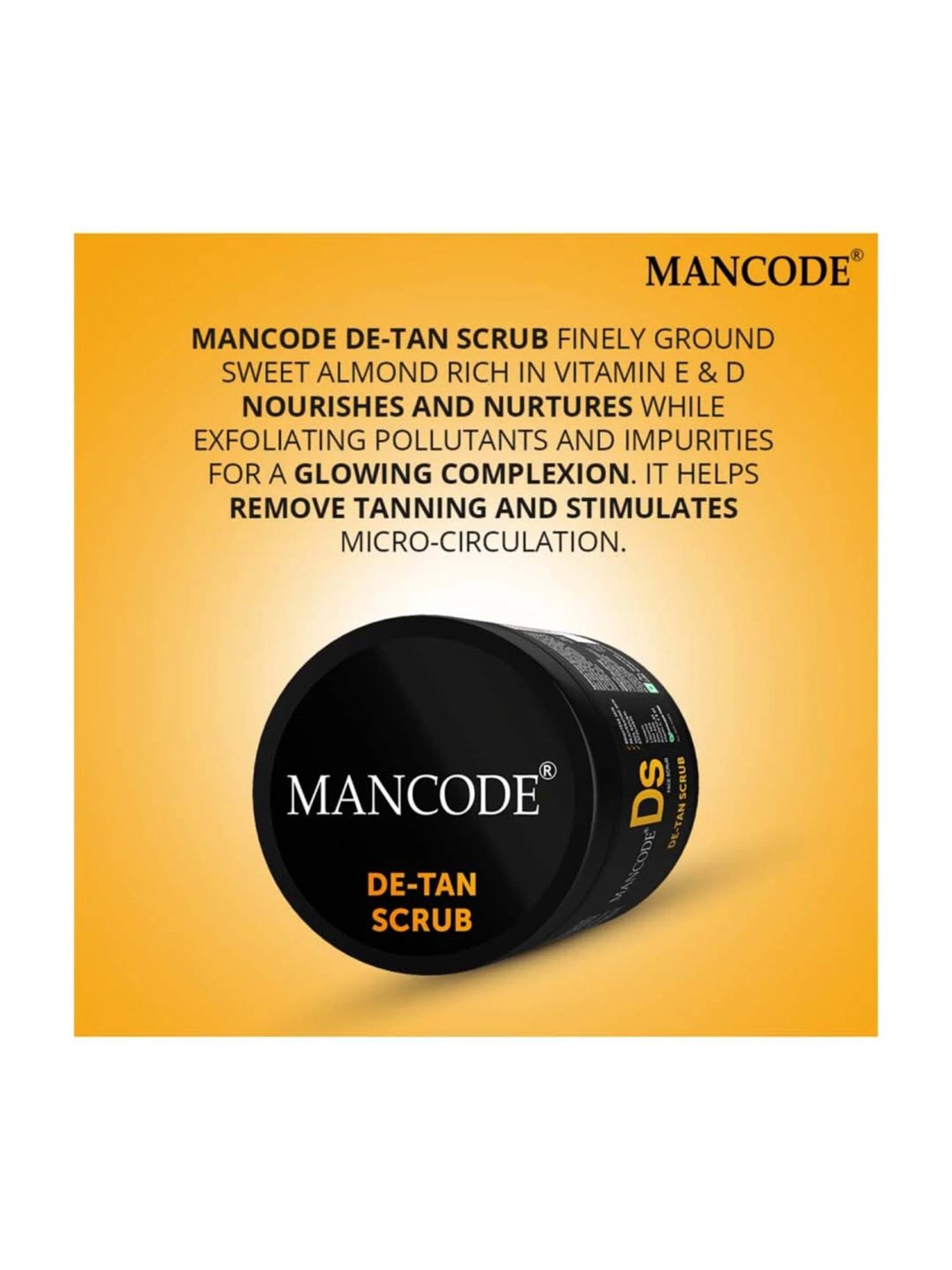 Mancode De - Tan Scrub & Peel off Mask (Pack of 2)