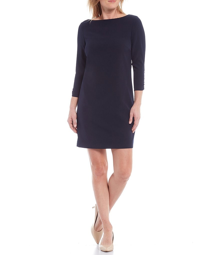 Preston & York Beatrice Shift Ruched Sleeve Dress