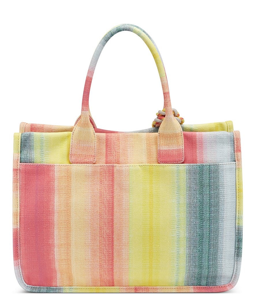 Vince Camuto Orla Striped Textured Canvas Tote