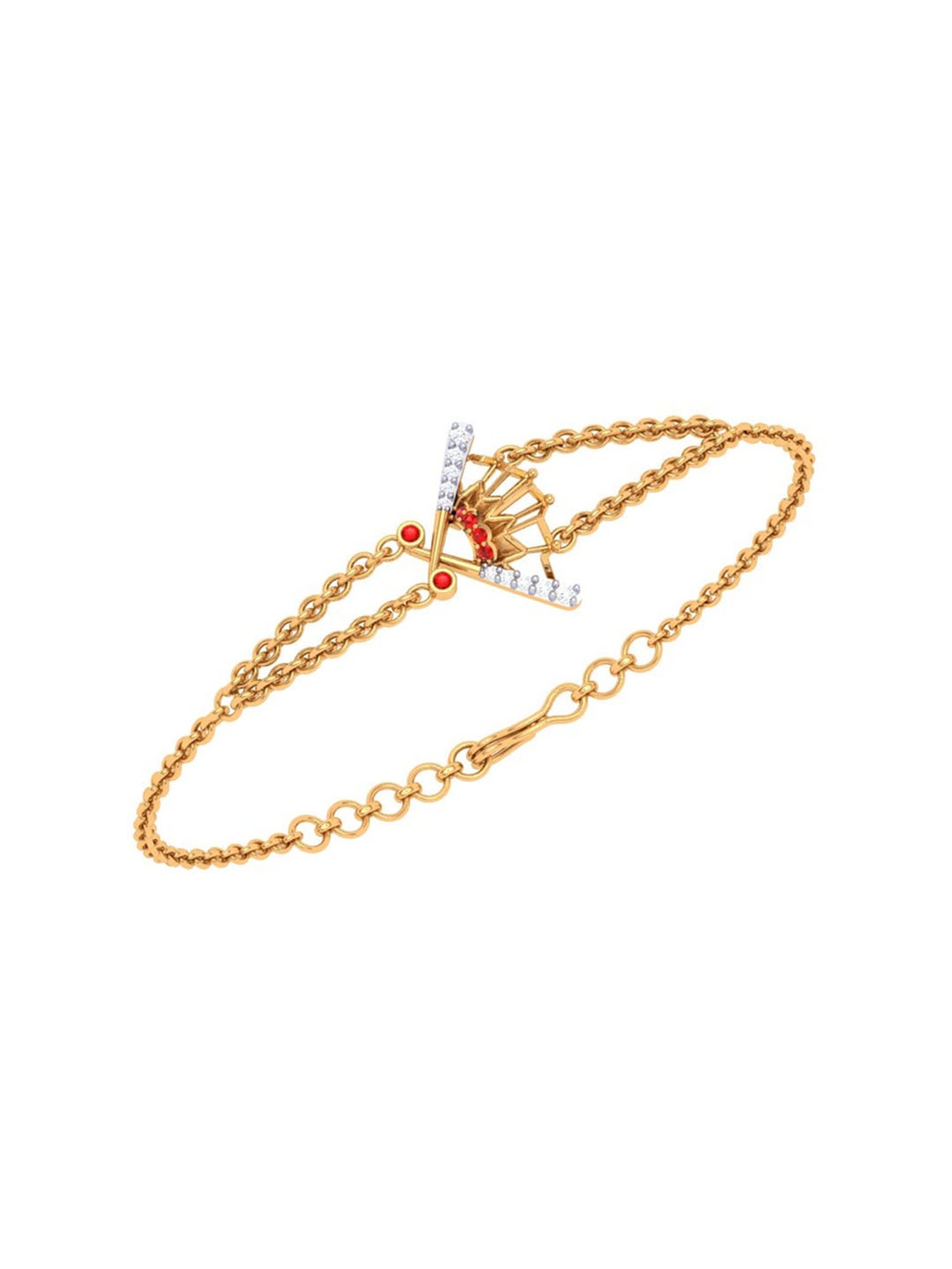 P.C. Chandra Jewellers 22k Yellow Gold Traditional Designer Bracelet