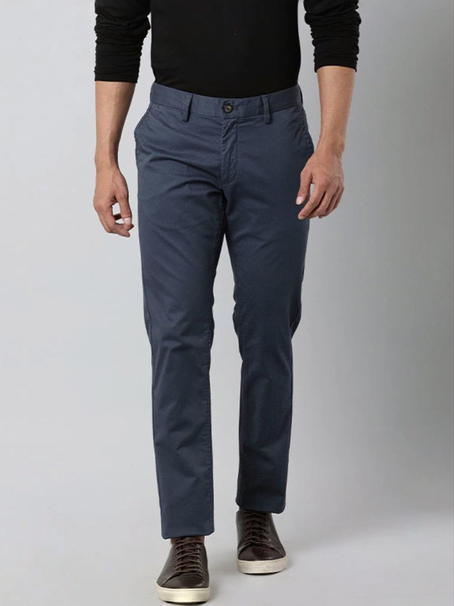 Indian Terrain Grey Slim Fit Chinos
