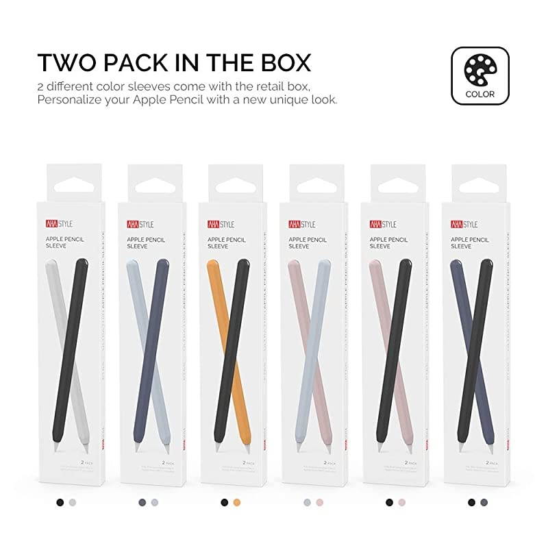 Ultra Thin Case Silicone Skin Cover Compatible with Apple Pencil 2nd Generation iPad Pro 11 129 inch2 Pack Black amp Orange