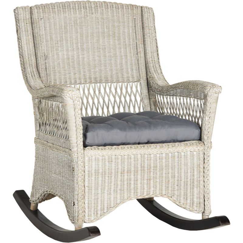 Wooden Rocking Chair Brown - Benzara
