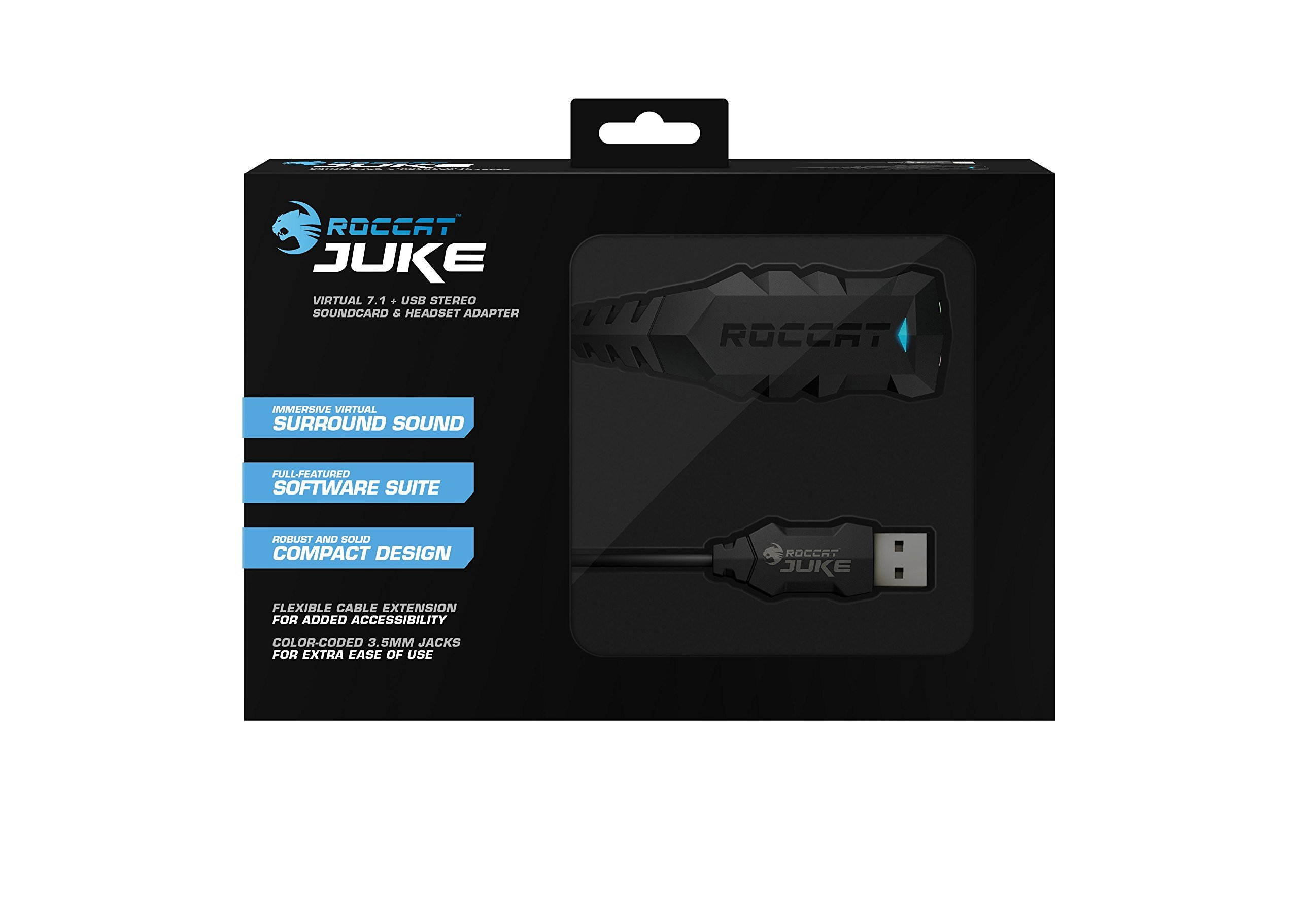 ROCCAT Juke - Virtual 7.1 Plus USB Stereo Soundcard and Headset Adapter