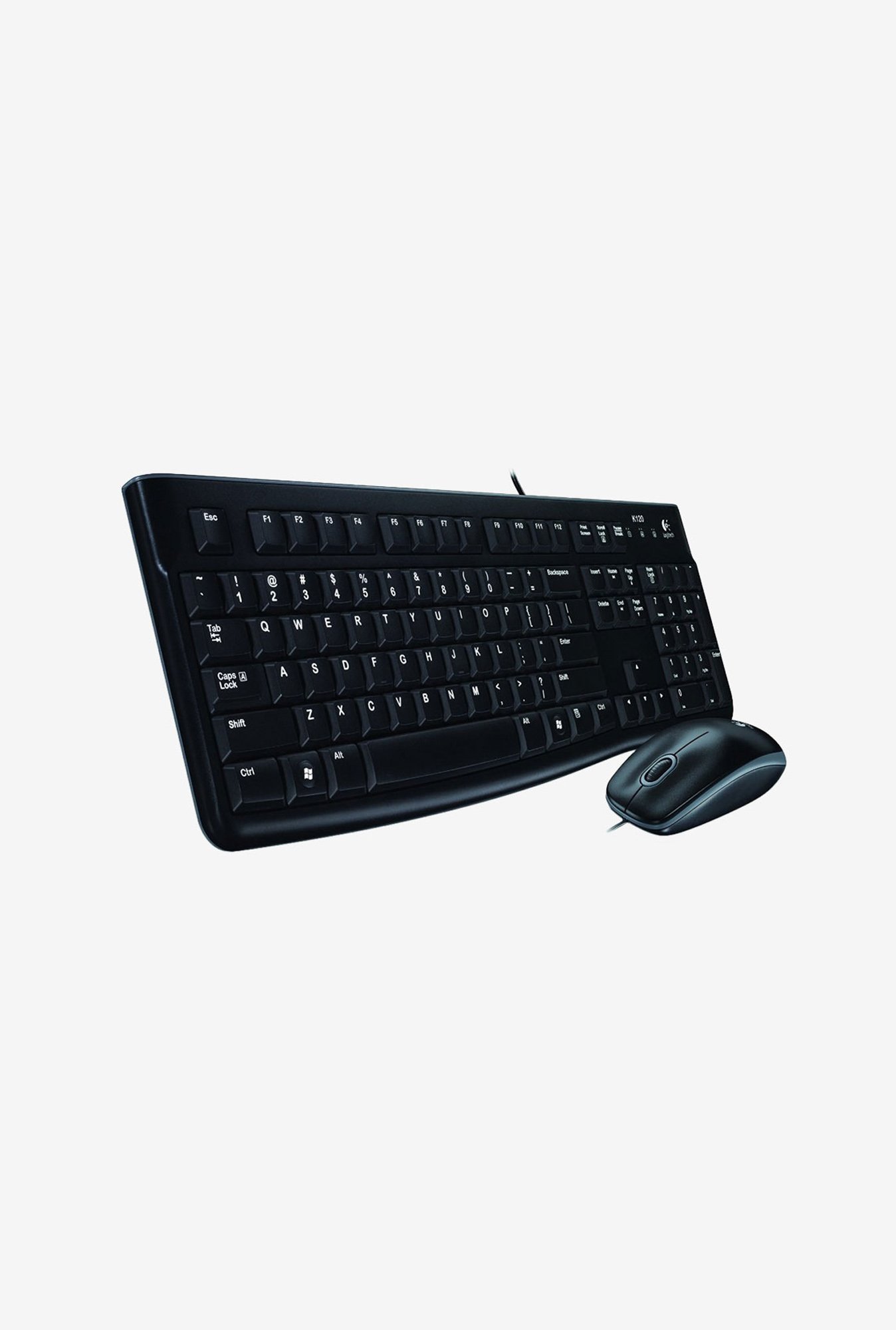 Logitech MK120 Wired keyboard and Mouse (Black)
