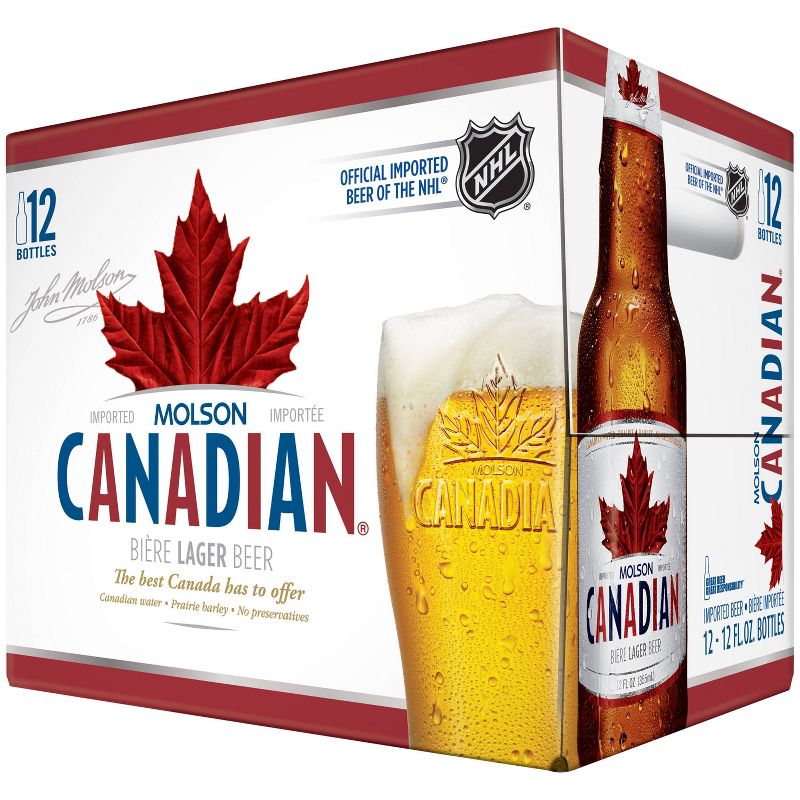 Molson Canadian Lager Beer - 12pk/12 fl oz Bottles