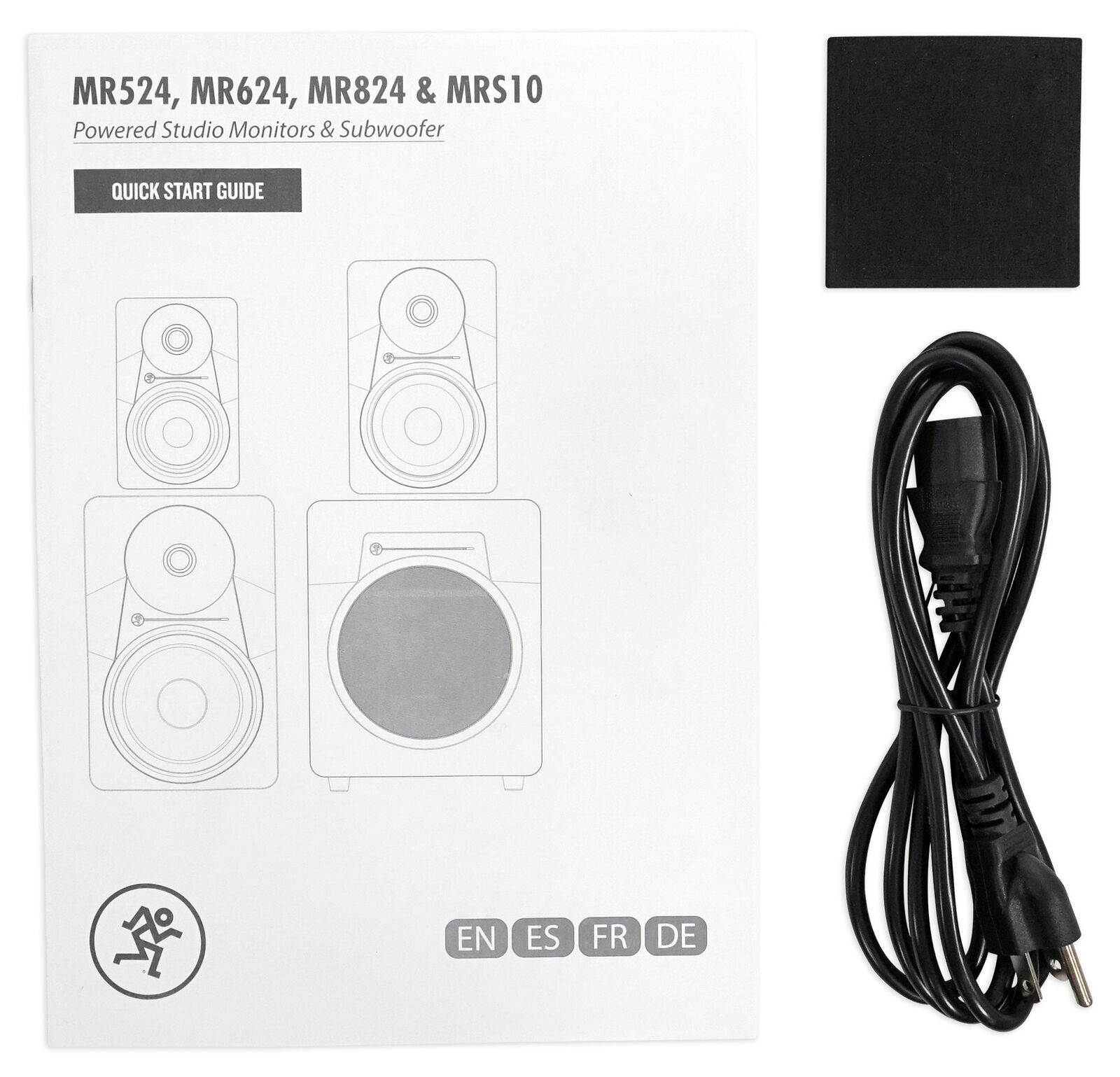 (2) Mackie MR824 8&rdquo; 85 Watt Studio Monitors+Condenser Mic+36" Stands+Pads