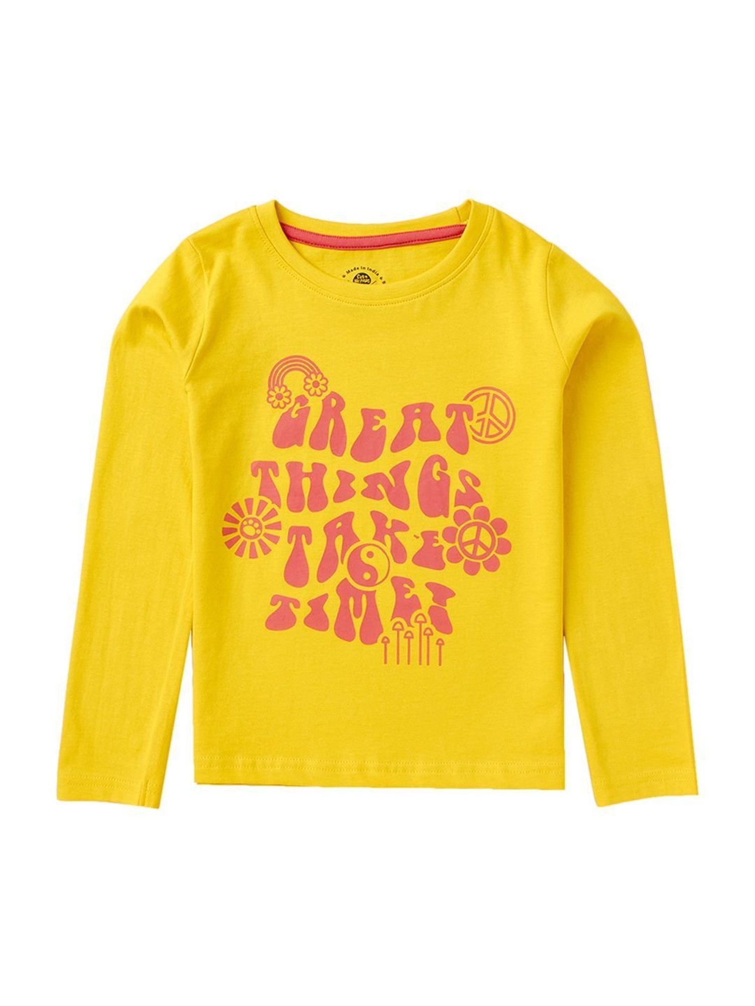 Cub McPaws Kids Multicolor Cotton Printed Full Sleeves T-Shirt (Pack of 3)