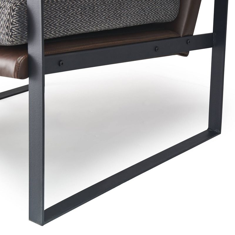 24" Amelie Mid-Century Modern Armchair Distressed Gray - Adore Décor