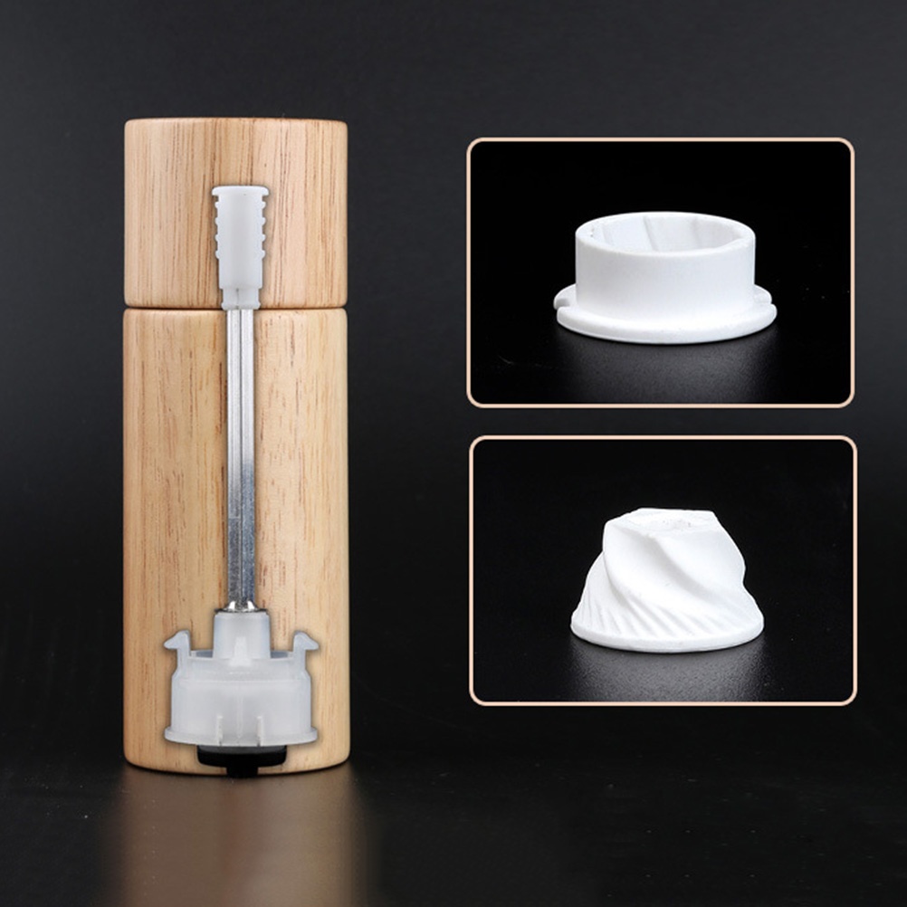Rubber Wooden Manual Pepper Grinder Seasoning Bottles Pepper Container Peppercorn Grinder Mill
