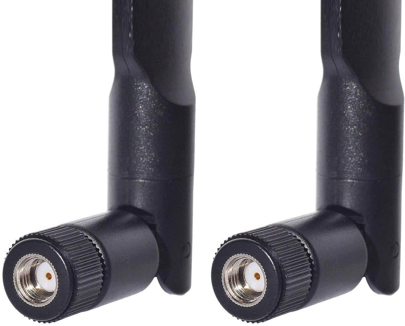 Bingfu Dual Band WiFi 2.4GHz 5GHz 5.8GHz 8dBi MIMO RP-SMA Male Antenna (2-Pack) for WiFi Router Signal Booster Repeater Wireless Network Card USB Adapter Security IP Camera Video Surveillance Monitor